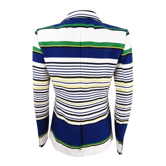 Tommy Hilfiger Women's Three-Pocket Striped Blazer - Indigo Multi - Picture 2 of 3